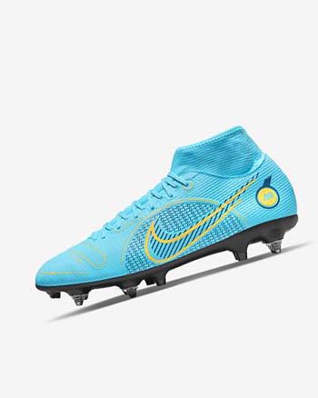 Nike Mercurial Superfly 8 Academy SG-PRO Anti-Clog Traction Azules Naranjas | MX 5542